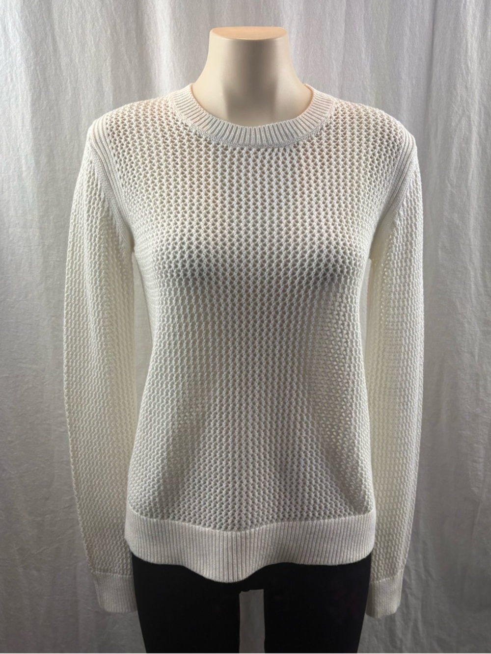 Everlane The Mesh Soft Cotton Crew in White S - Picture 4 of 13